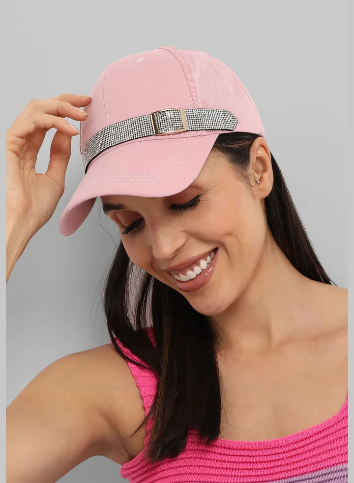 Casual Solid Polyester Baseball Cap For Women