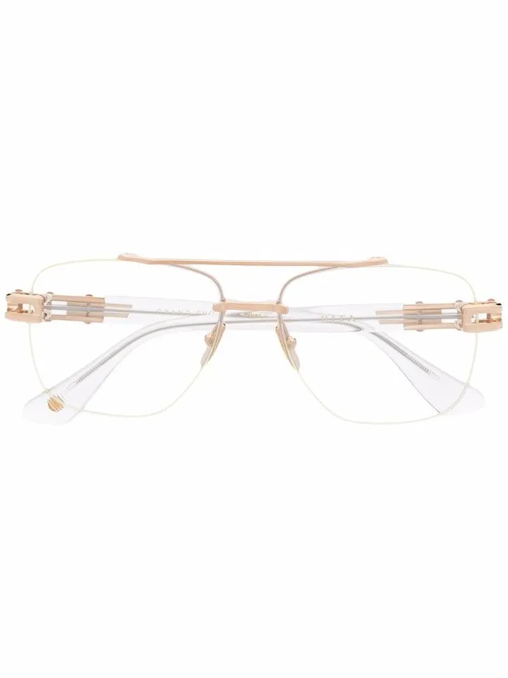Matte-Finish Pilot-Frame Glasses