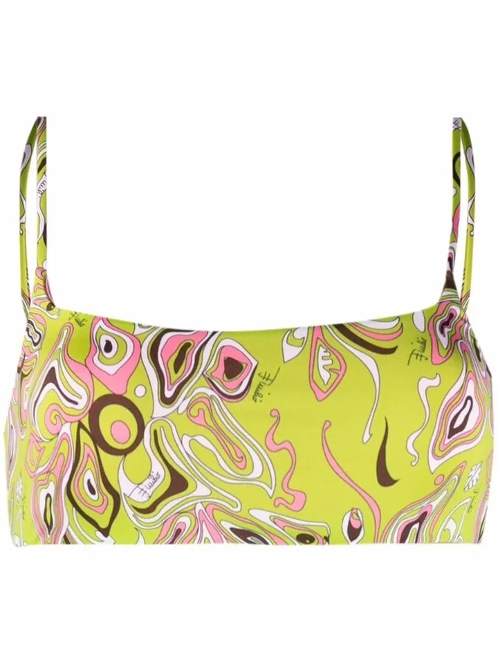 Africana-print bikini top