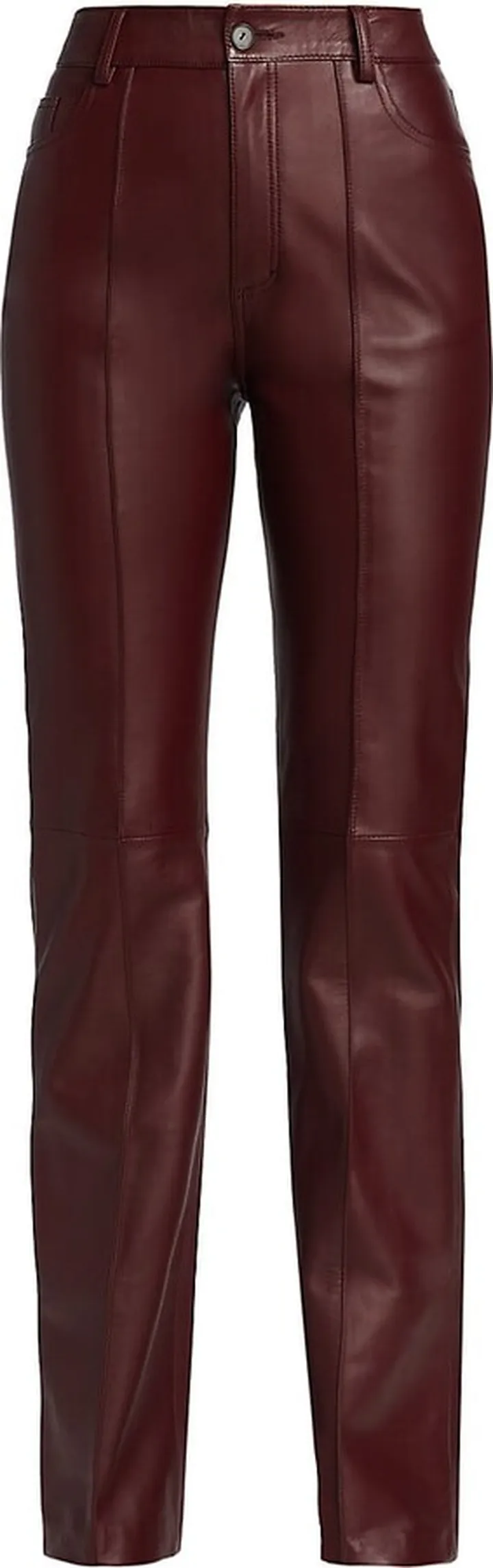 High-Waisted Leather Pants