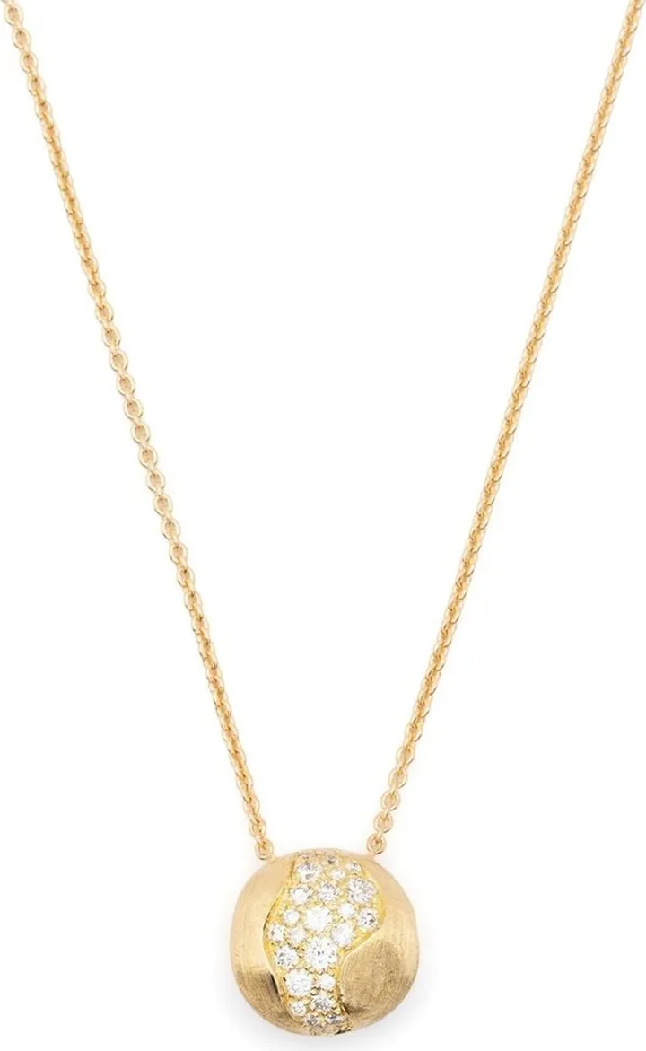 18kt Yellow Gold Diamond Pendant Necklace