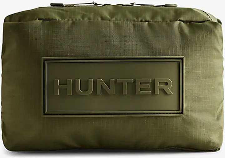 Womens Lichen Green Travel Brand-patch Shell Cross-body bag