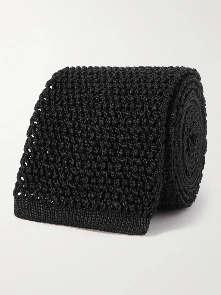 8cm Knitted Silk Tie