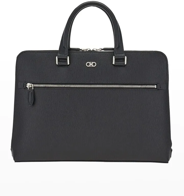 Men's Leather Gancini Briefcase Bag