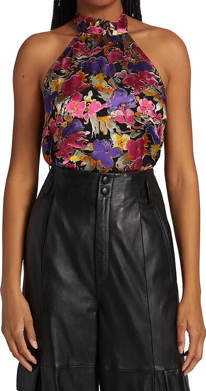 Burnillagz Floral Halterneck Tank