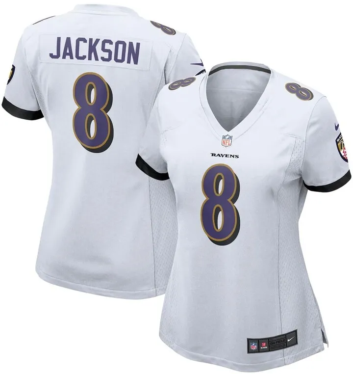Women's Nike Lamar Jackson White Baltimore Ravens Game Jersey