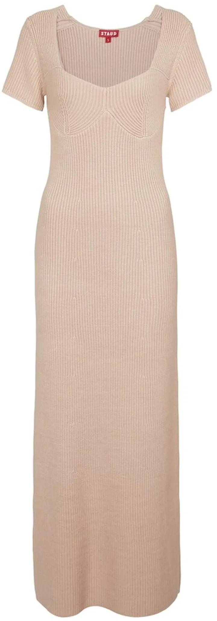 Carmen ribbed-knit midi dress