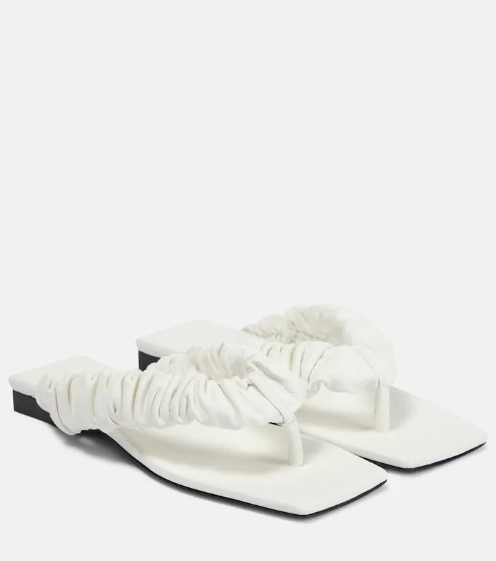 Ash leather thong sandals