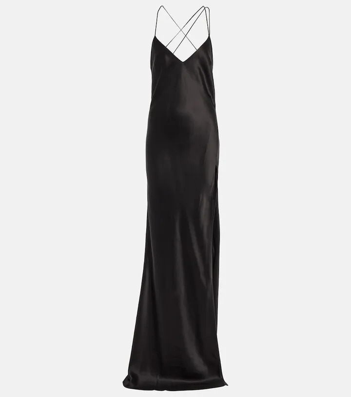Silk satin gown