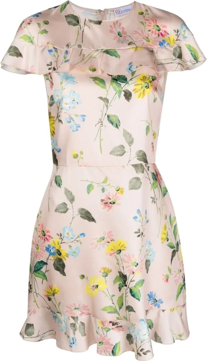 New Rose print minidress