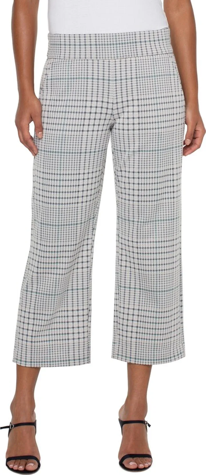 Mabel Glen Plaid Wide Leg Crop Pants