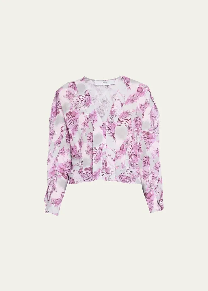 Oralia Floral V-Neck Blouse