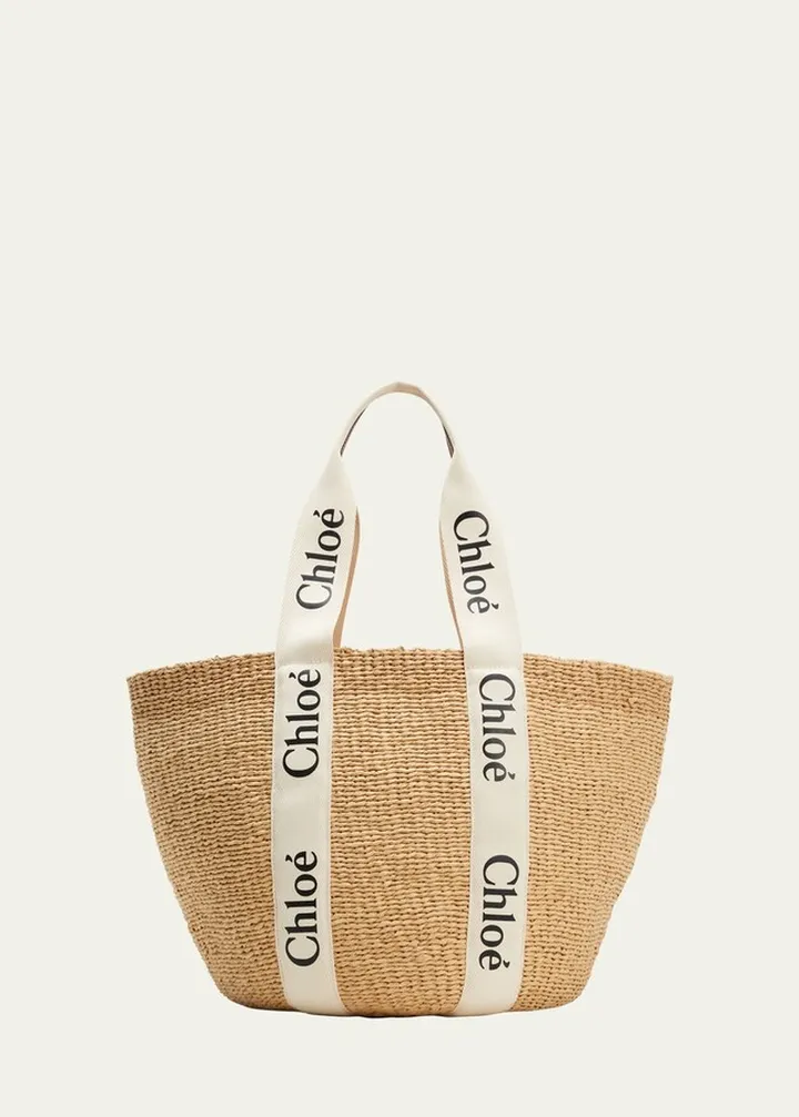 Woody Large Basket Tote Bag