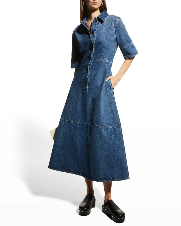 Denim Midi Shirtdress