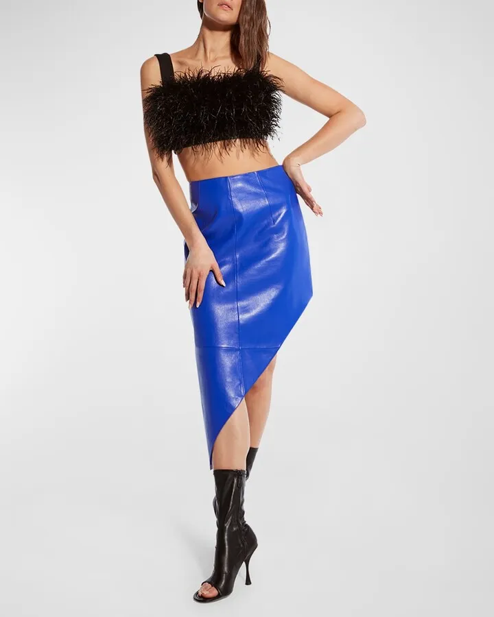Marianna Feather Cropped Tank Top