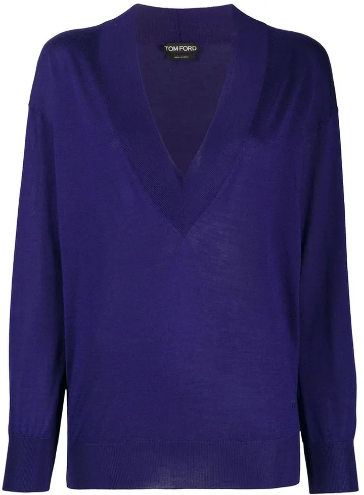 deep V-neck jumper