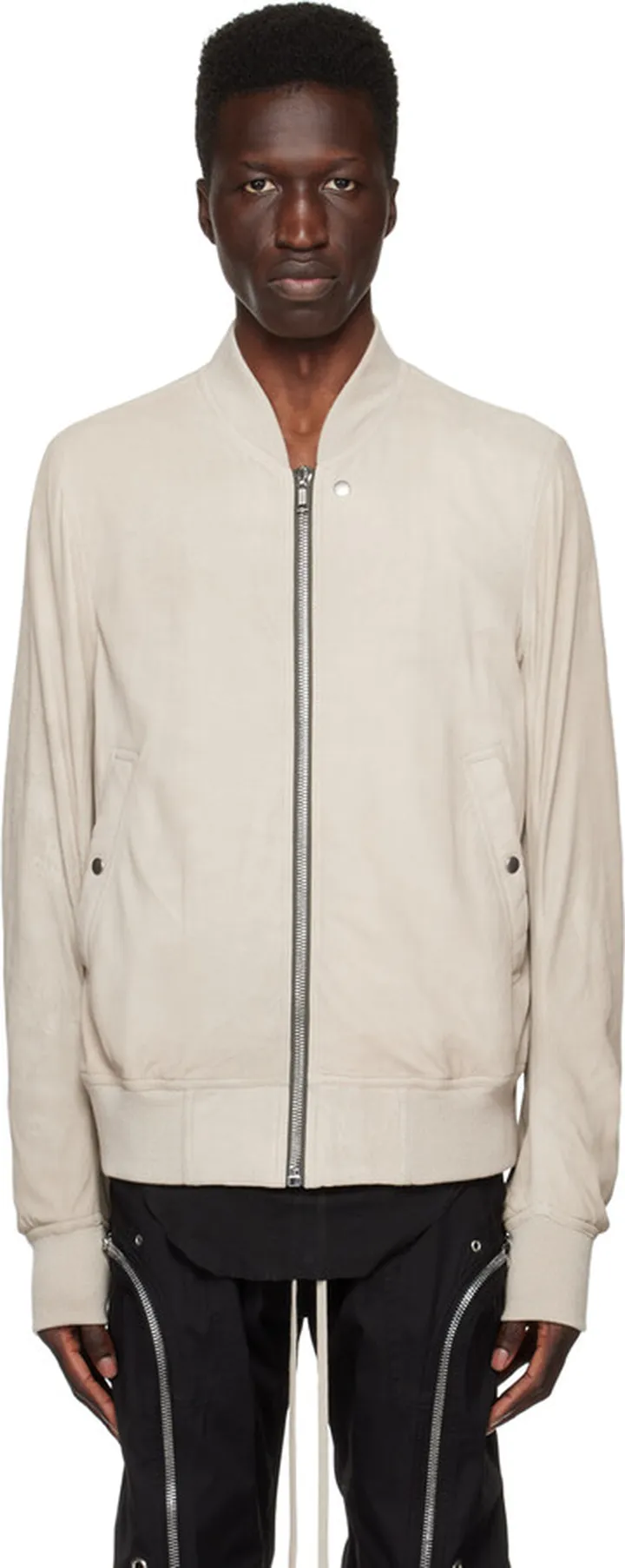 Rick Owens Off-White Classic Flight Leather Jacket