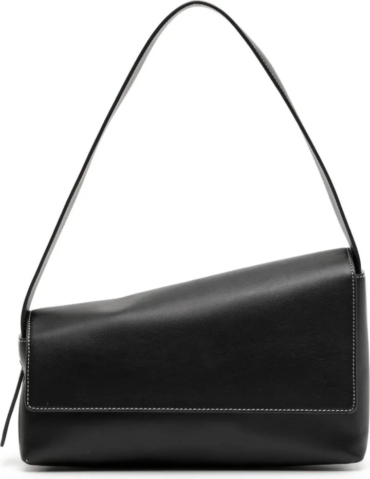 Acute leather shoulder bag