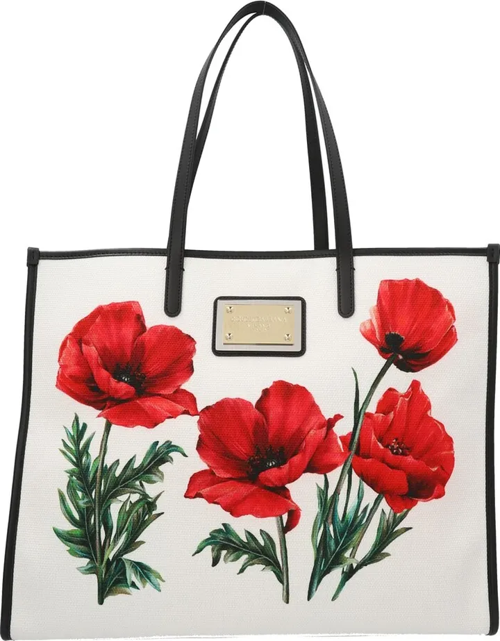 Floral Canvas Shopping Bag