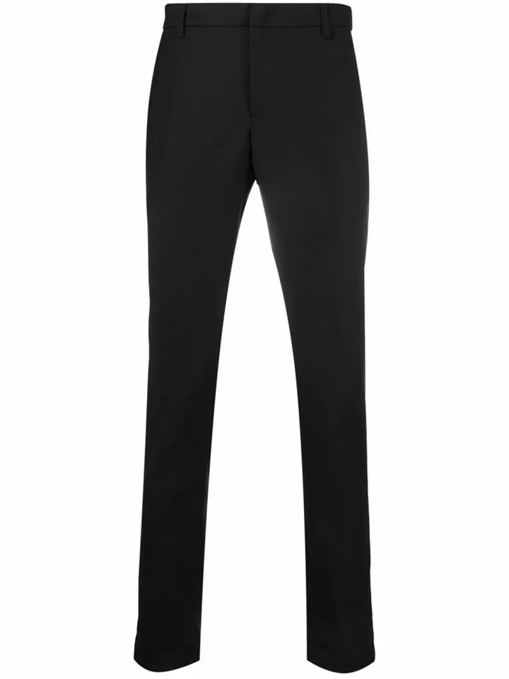 Mid-Rise Slim-Fit Trousers