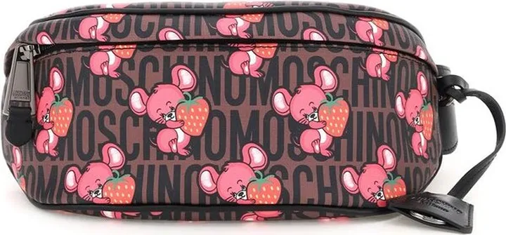 Moschino Graphic Printed Zipped Belt Bag