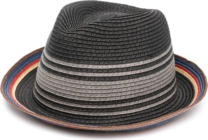 Stripe-Detail Sun Hat