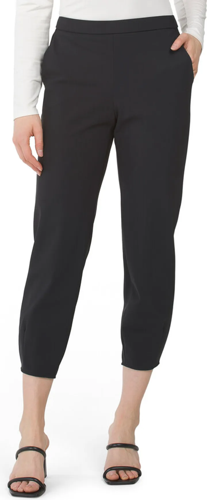 Tapered Dart Cropped Pants