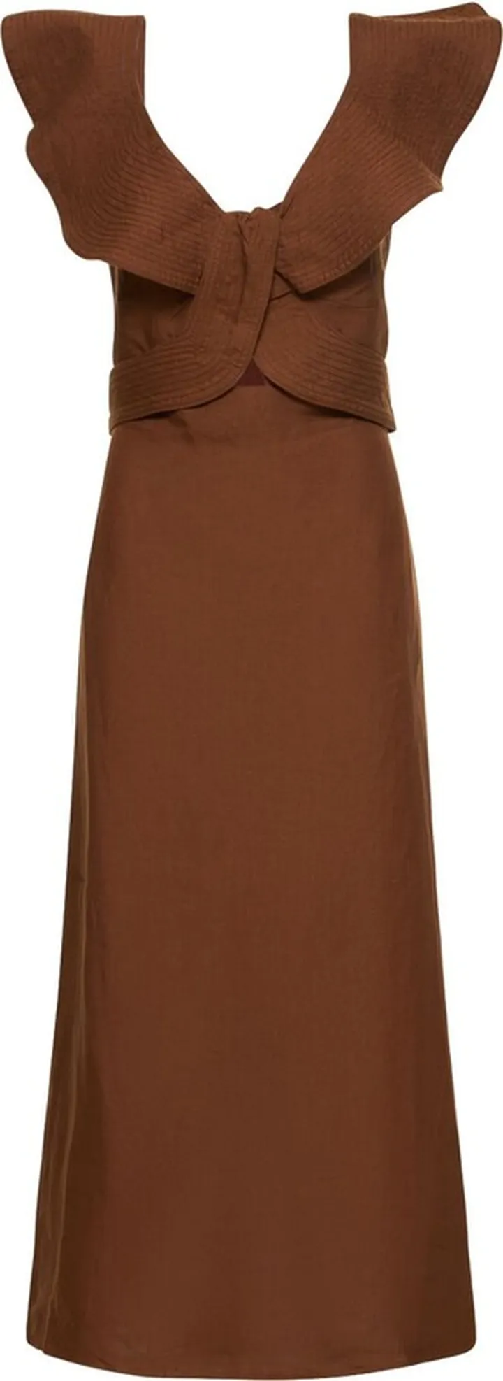 Kilimanjaro ruffled linen midi dress