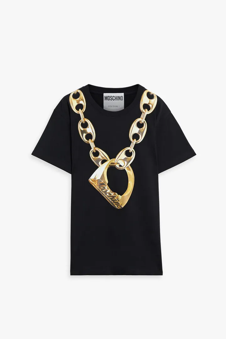 Printed cotton-jersey T-shirt
