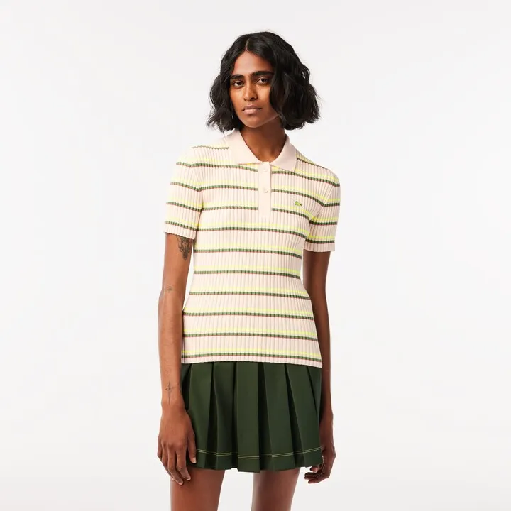 Women’s Organic Cotton French Made Striped Polo