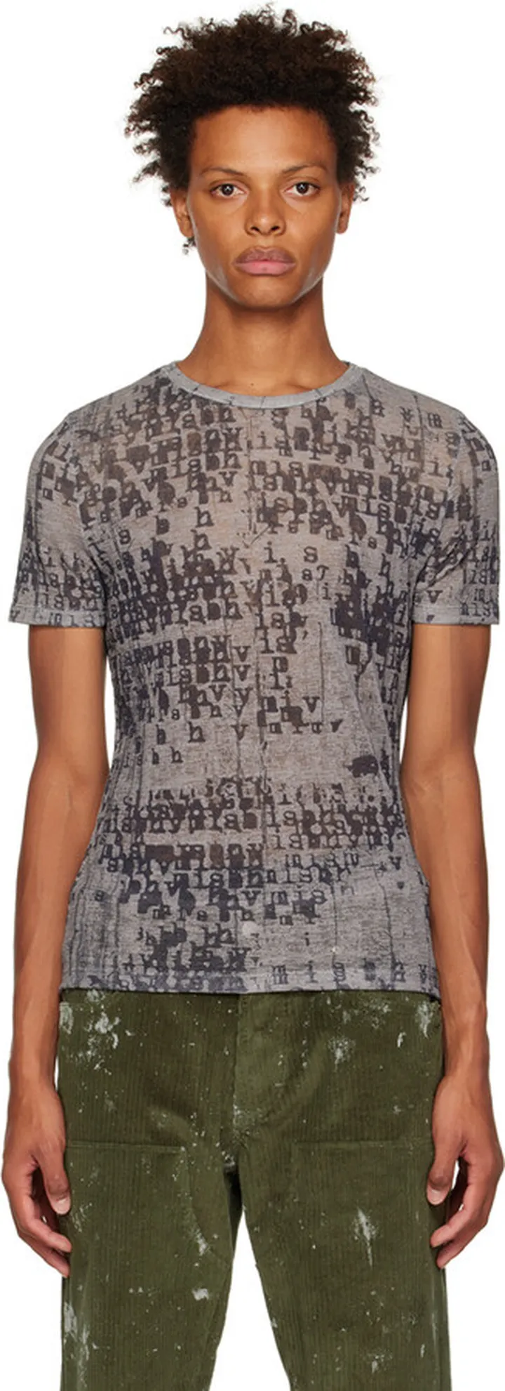 MISBHV Taupe Typewriter T-Shirt