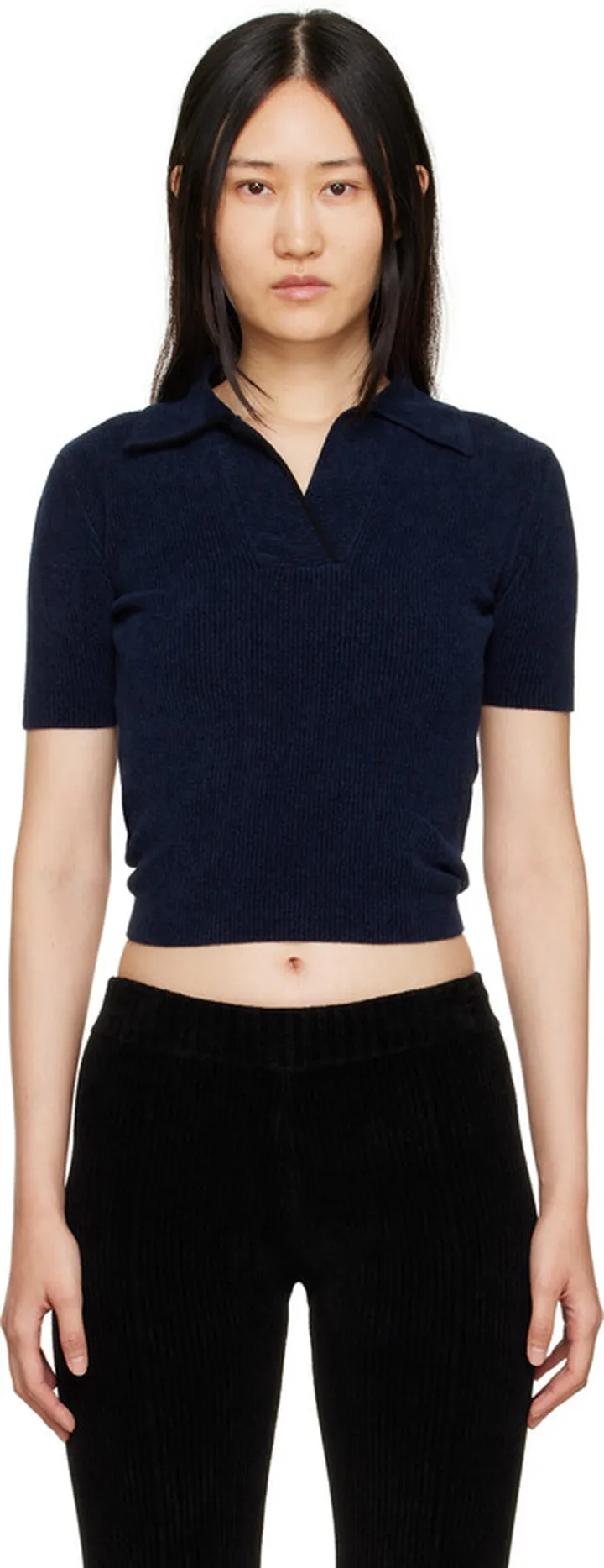 Jacquemus Navy 'Le Polo Bagnu' Polo