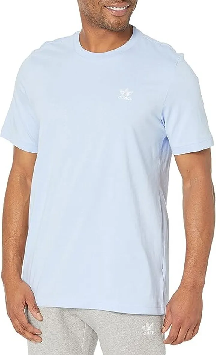 adidas Originals Trefoil Essential Tee (Blue Dawn) Men's Clothing