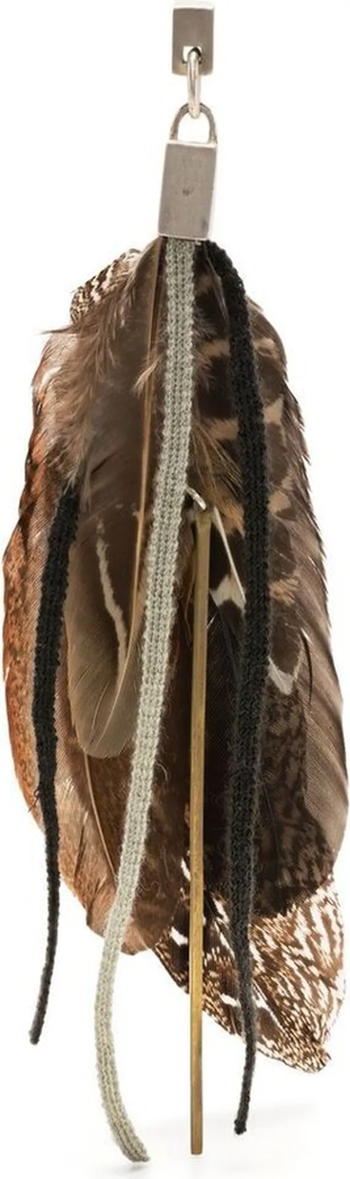 Feather-Charm Drop Earring