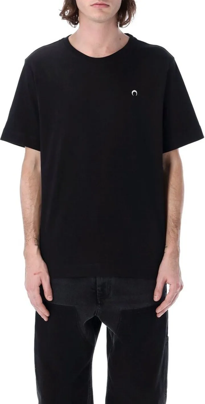 Marine Serre Logo-Embroidered Crewneck T-Shirt