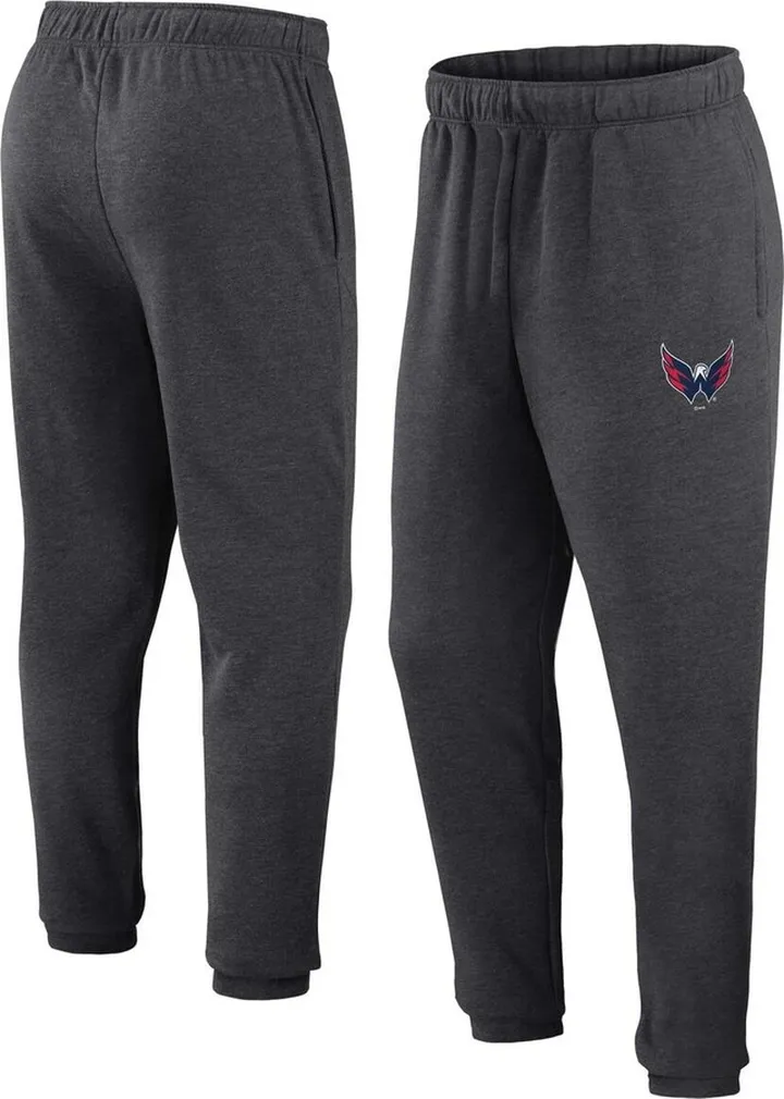 Men's Fanatics Branded Heather Charcoal Washington Capitals Form Tracking Sweatpants