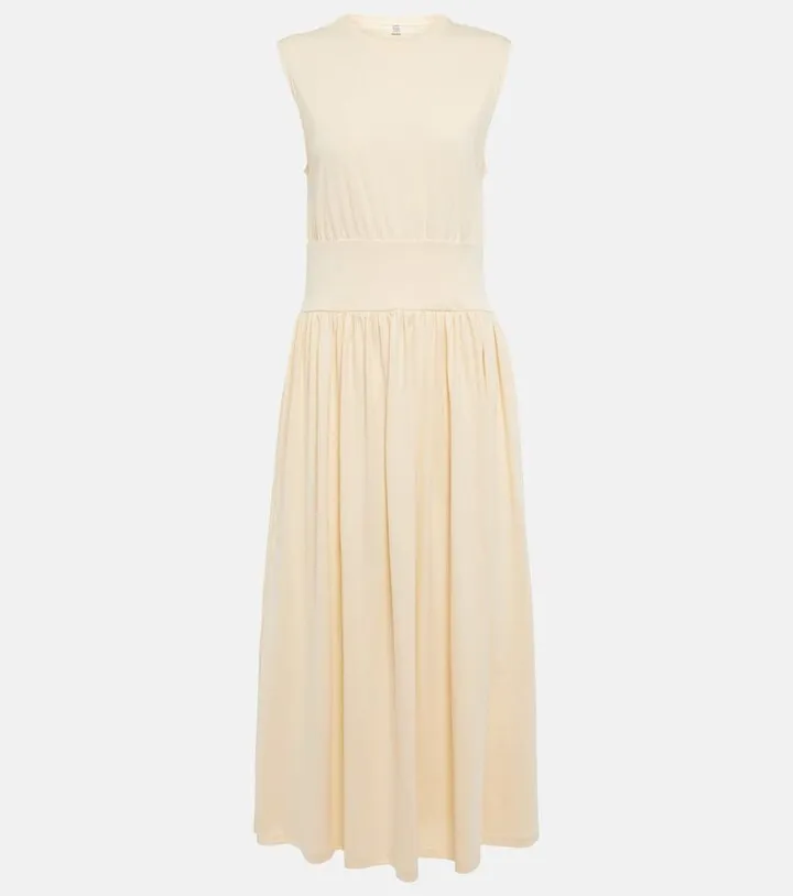 Cotton jersey midi dress