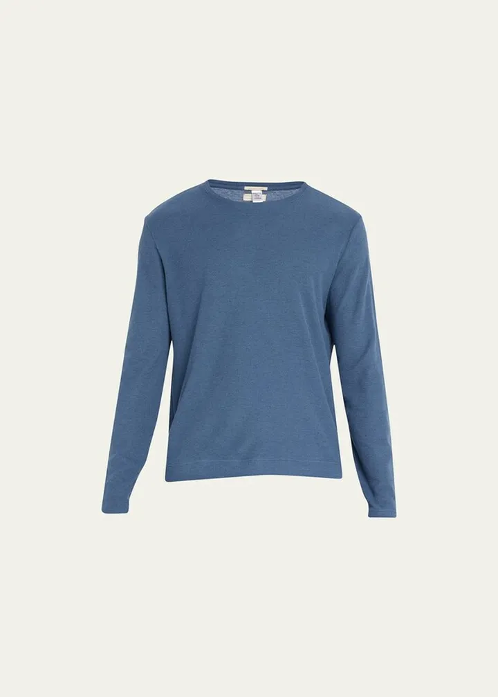 Men's Cotton-Cashmere Thermal Crewneck Sweater