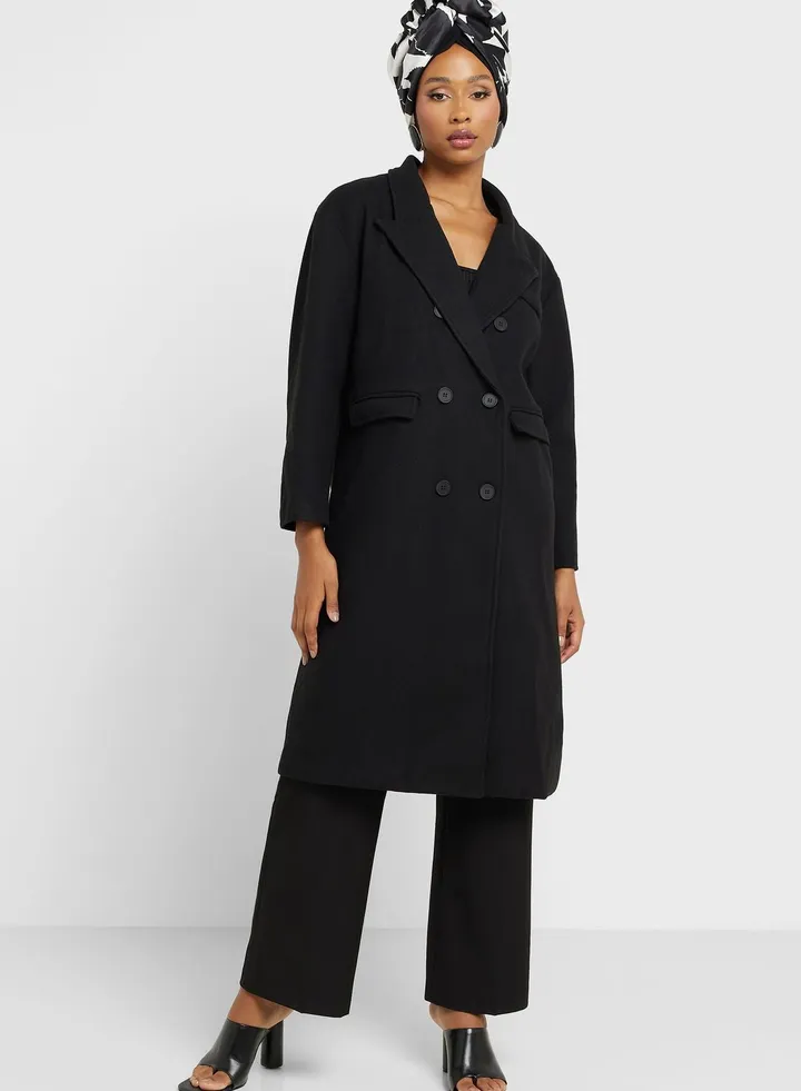 Double Breasted Lapel Coat
