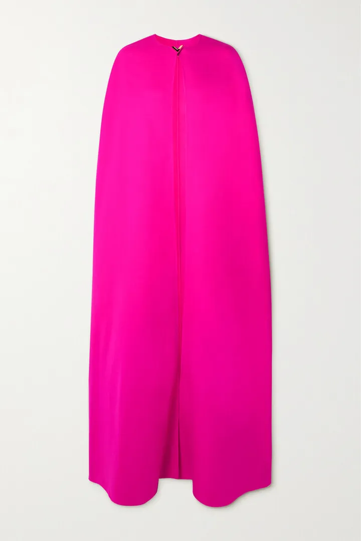 Valentino Garavani - Embellished Wool Cape - Pink
