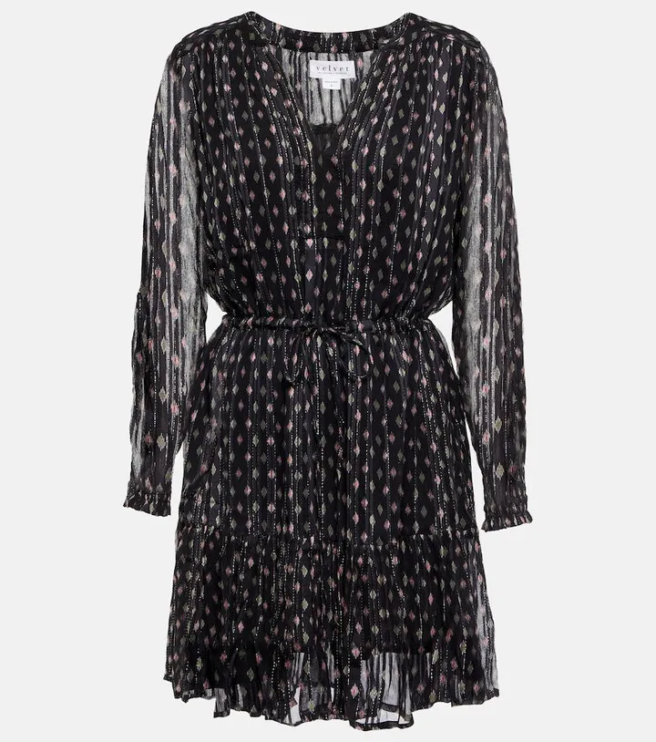Printed chiffon minidress