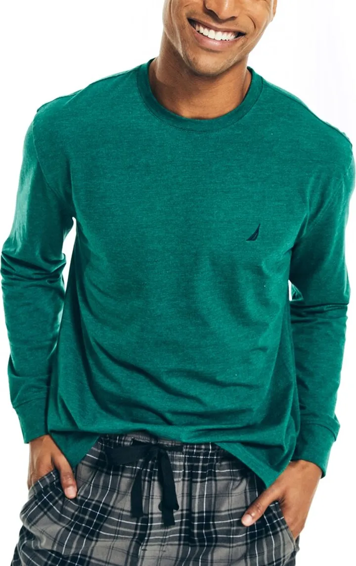 Nautica Men's Relaxed-Fit Long-Sleeve Pajama T-Shirt