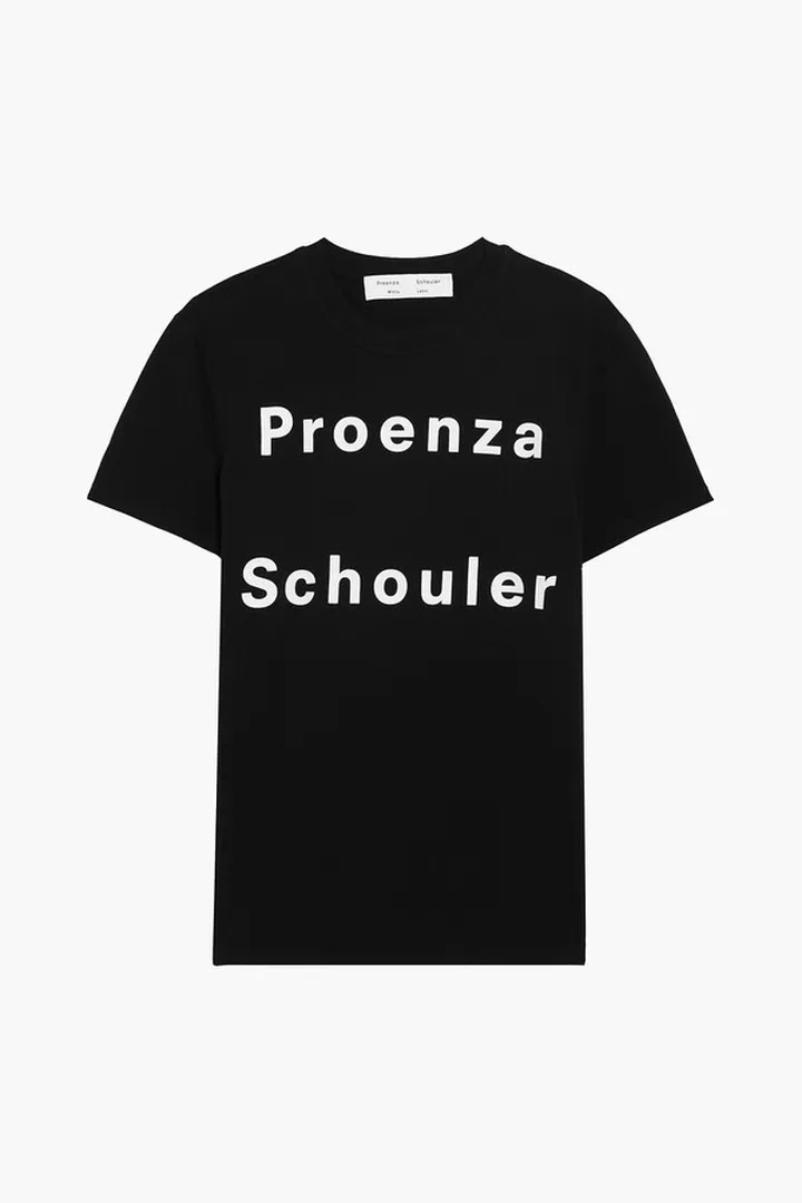 Printed cotton-blend jersey T-shirt