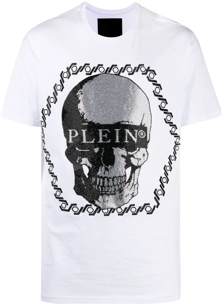 crystal-skull crew neck T-shirt