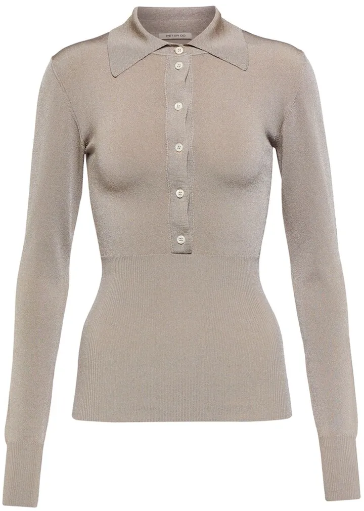 Knit polo shirt