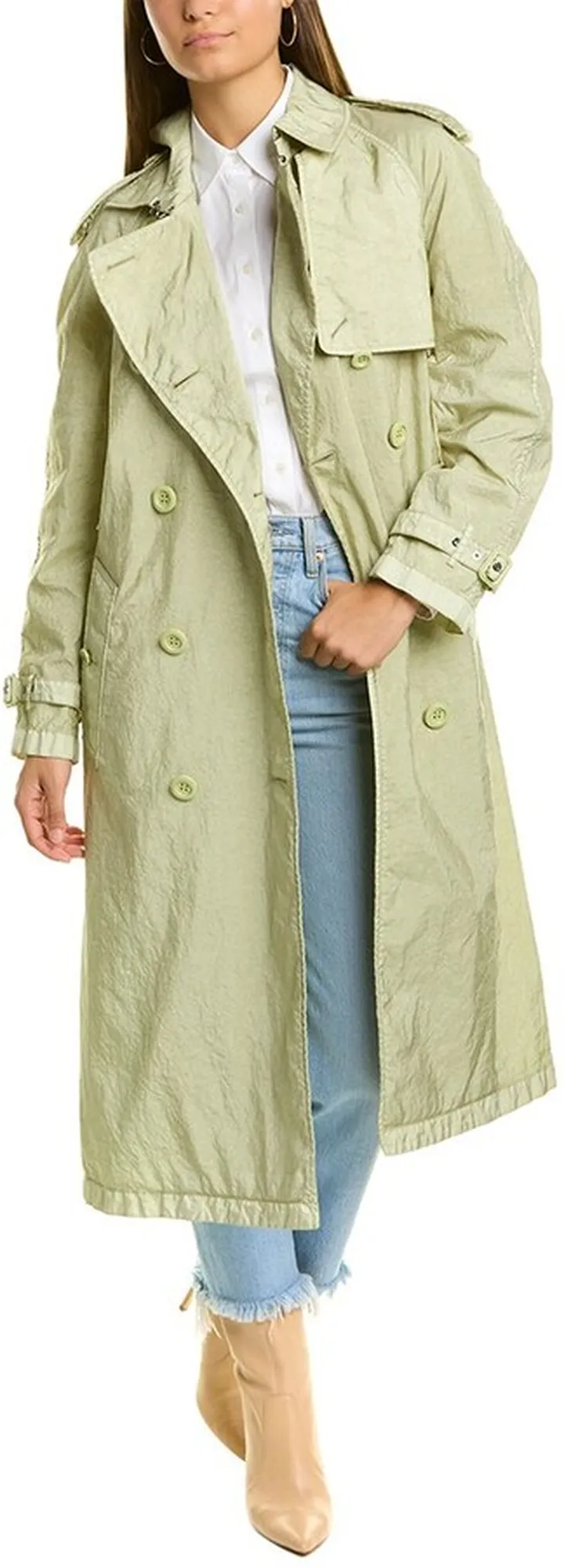 Burberry Garment Dyed Nylon Trench Coat