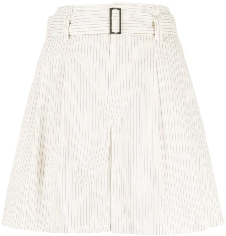 Belted Flared Shorts