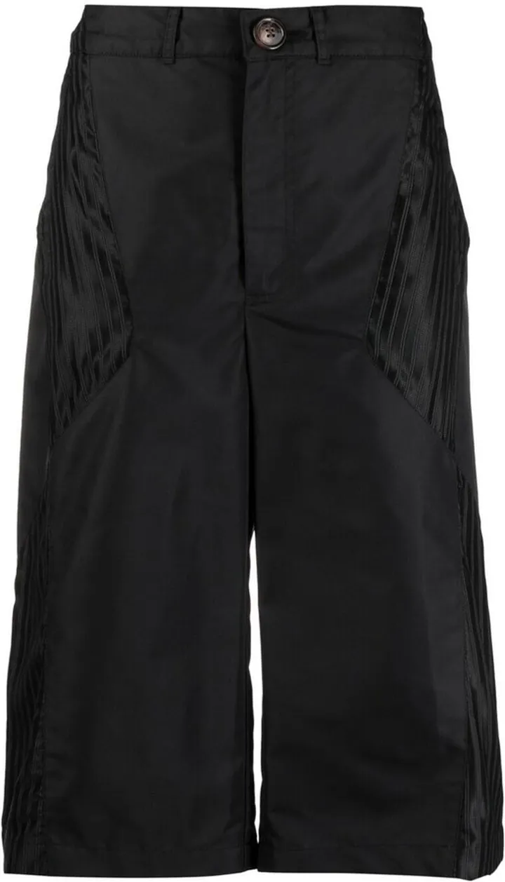 Knee-Length Contrast-Panel Shorts