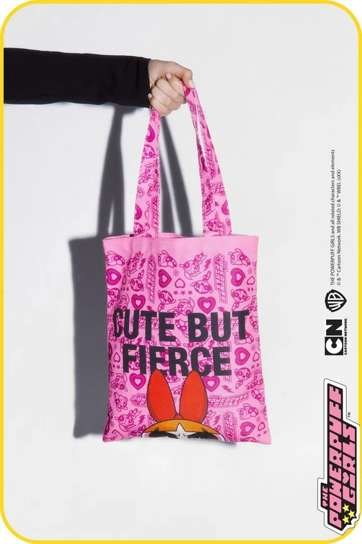 Nasty Gal Womens 'Cute But Fierce' The Powerpuff Girls Tote Bag