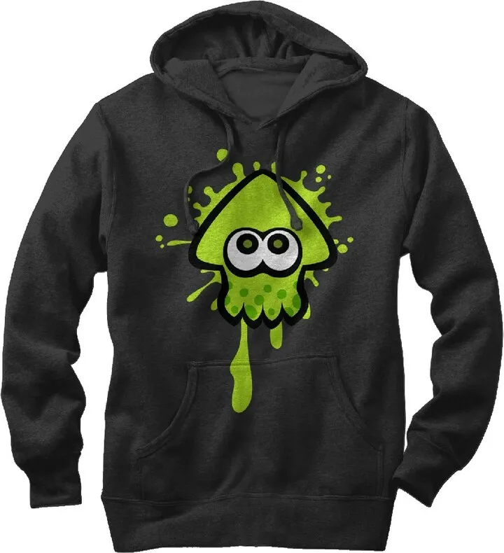 Men's Nintendo Splatoon Inkling Squid Pull Over Hoodie - Black - 2X Large